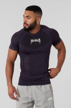 4041 – Warrior Compression Tees Purple | YOUNGLA