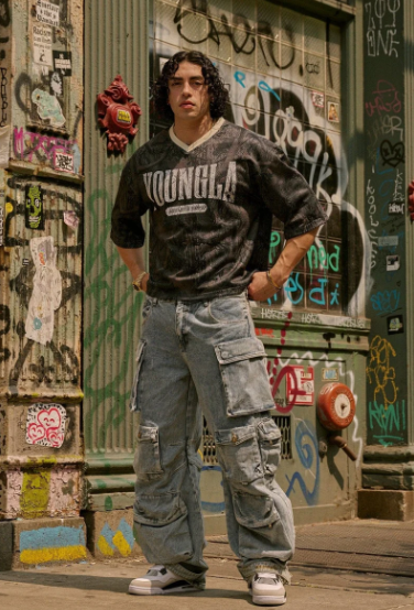 4187 – Varsity Camo Cropped Jersey | YOUNGLA