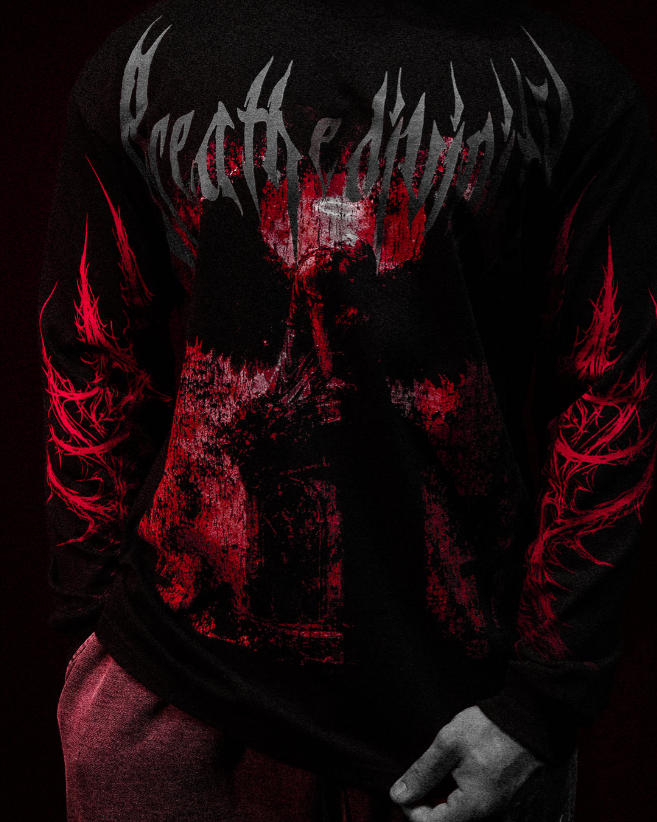 Death Portrait Oversized Longsleeve T-shirt [NIGHTMARE]
