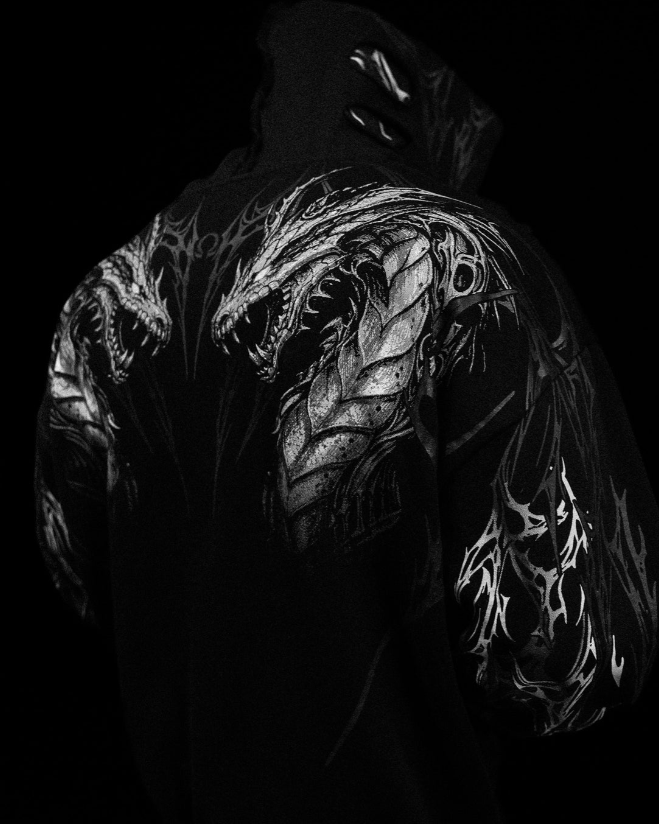 Tarnished Leviathan Oversized Zip-up Hoodie [DUSK]