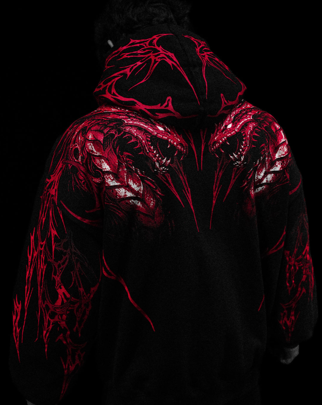 Tarnished Leviathan Oversized Zip-up Hoodie [DUSK]
