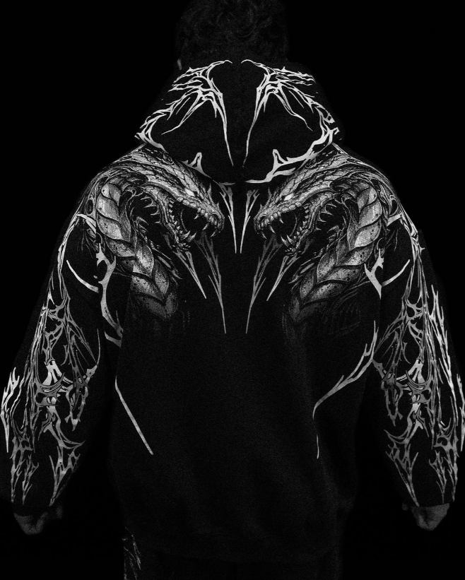 Tarnished Leviathan Oversized Zip-up Hoodie [DUSK]