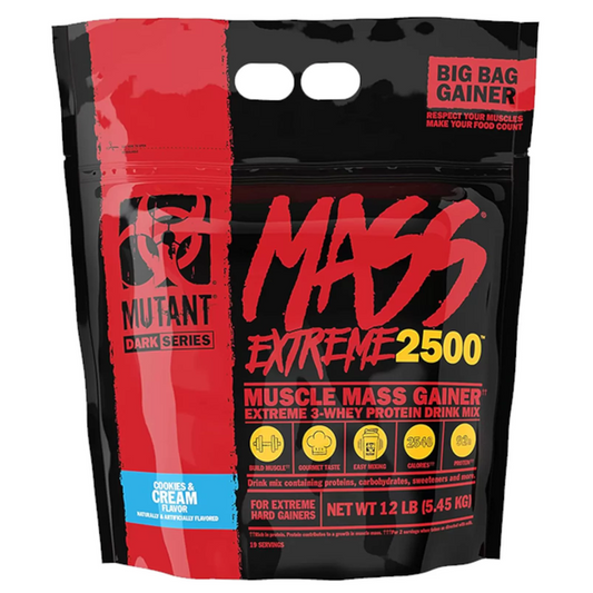 GANADOR DE PESO MUTANT MASS XXXTREME 2500 - 12 LBS GAINER