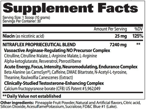 PRE ENTRENO NITRAFLEX GAT - 30 SERVICIOS