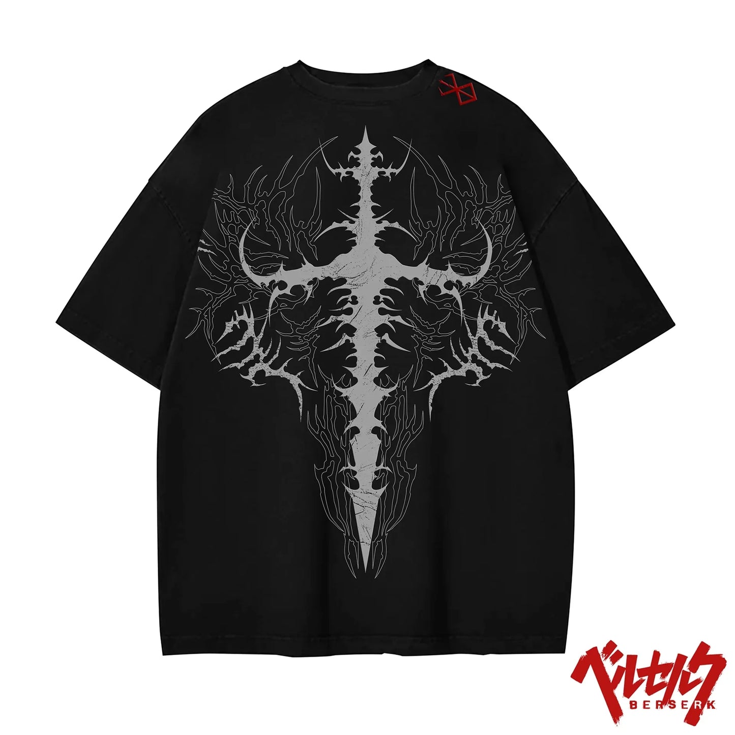 Dark Oversized tee Skull