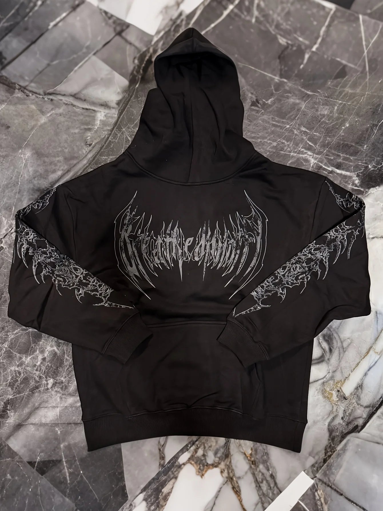 breathedivinity Hoodie Black Gothic