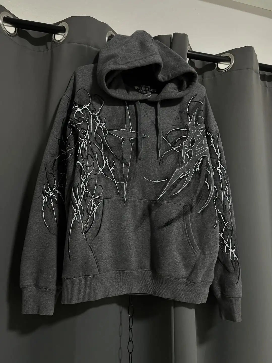 dark gray hoodie