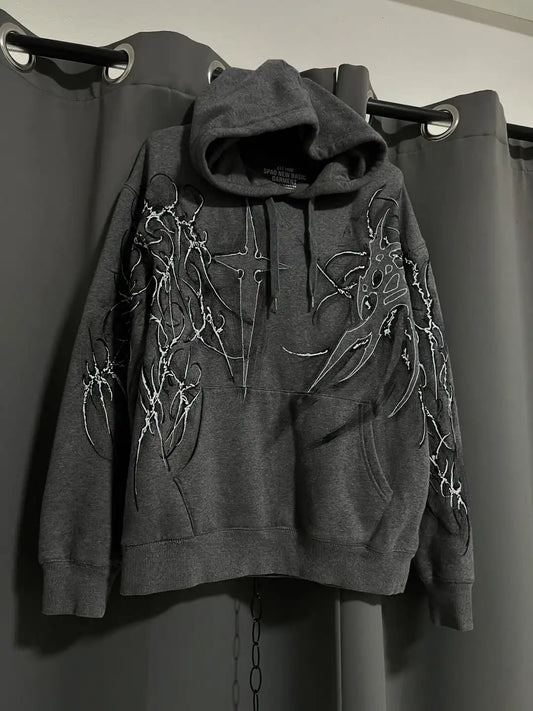 dark gray hoodie